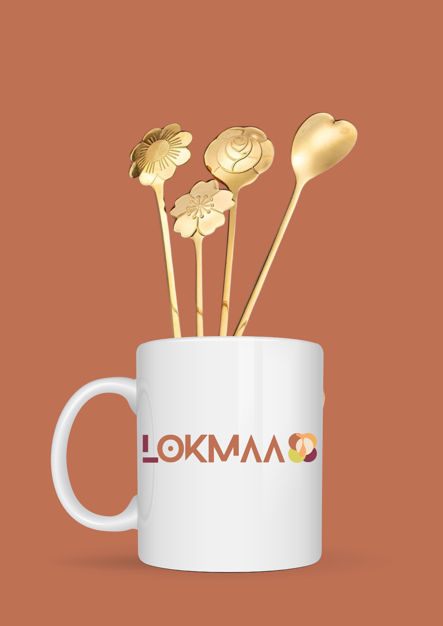 Set of 4 Gold Teaspoons